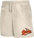 【送料無料】 ミッチェル&ネス メンズ ハーフパンツ・ショーツ ボトムス Mitchell & Ness Men's Baltimore Orioles Cream Woven Vintage Shorts