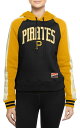 【送料無料】 ニューエラ レディース パーカー・スウェット アウター New Era Women's Pittsburgh Pirates Black Throwback Hoodie