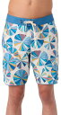 【送料無料】 オニール メンズ ハーフパンツ・ショーツ ボトムス O'Neill Men's Hyperfreak Mysto Scallop 19 in. Boardshorts Cream