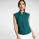 【送料無料】 キャリー レディース ポロシャツ トップス CALIA Women's Golf Renew Cap Sleeve Polo Sea Green