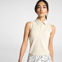 【送料無料】 キャリー レディース ポロシャツ トップス CALIA Women's Renew Sleeveless Golf Polo Khaki Sand