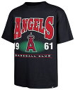 【送料無料】 フォーティーセブン メンズ Tシャツ トップス '47 Adult Los Angeles Angels Navy Rockem Foundation T-Shirt