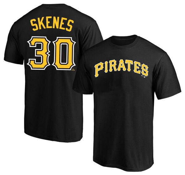 ̵ եʥƥ  T ȥåץ MLB Adult Pittsburgh Pirates Black Paul S...