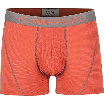 エクスオフィシオ メンズ ボクサーパンツ アンダーウェア ExOfficio Men's Give-N-Go Sport Mesh 3IN Boxer Brief Retro Red / Slate