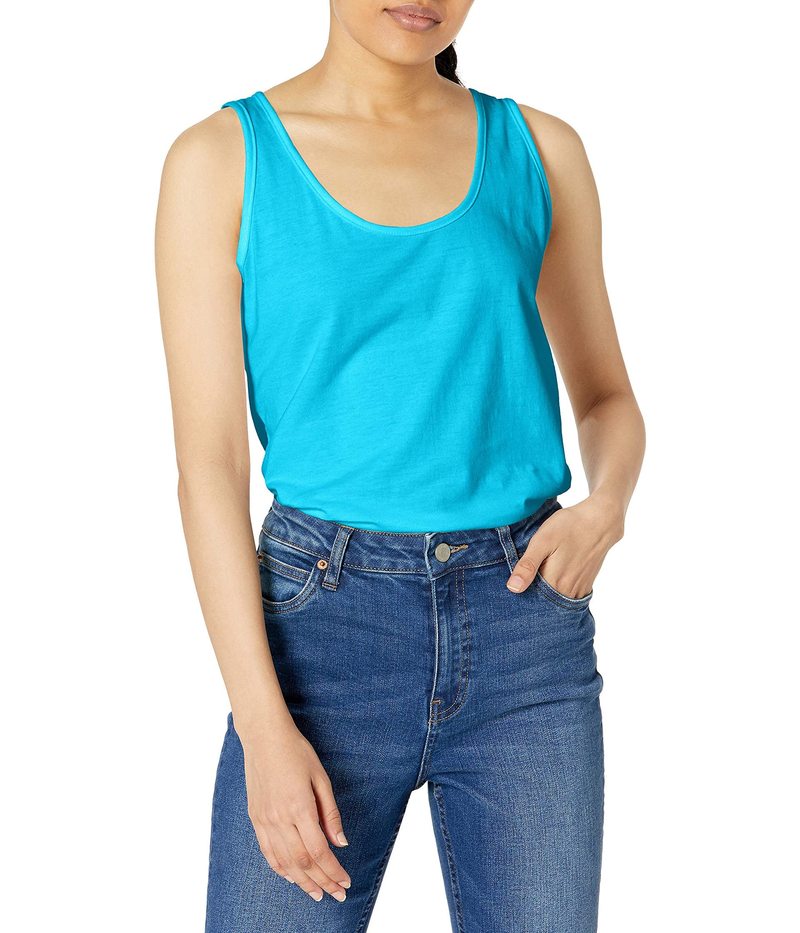 ヘインズ レディース シャツ トップス Scoop-neck Tank Top Process Blue