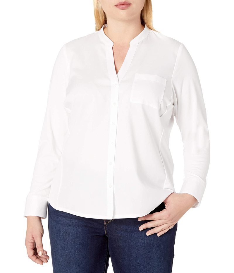 カルバンクライン レディース シャツ トップス Plus Size Non-iron Knit Co