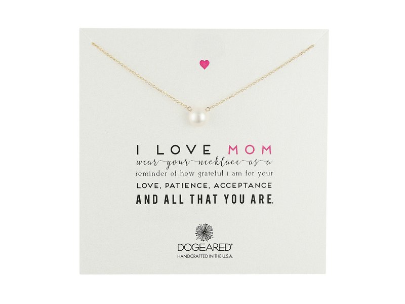 hW[h fB[X lbNXE`[J[Ey_ggbv ANZT[ I Love Mom Pearl Necklace Gold Dipped