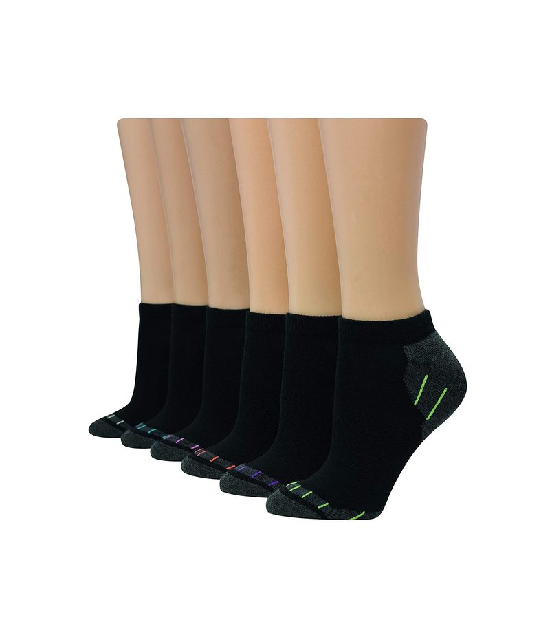 ヘインズ レディース 靴下 アンダーウェア Women's 6-Pair Comfort Fit No Show Socks Assorted 4