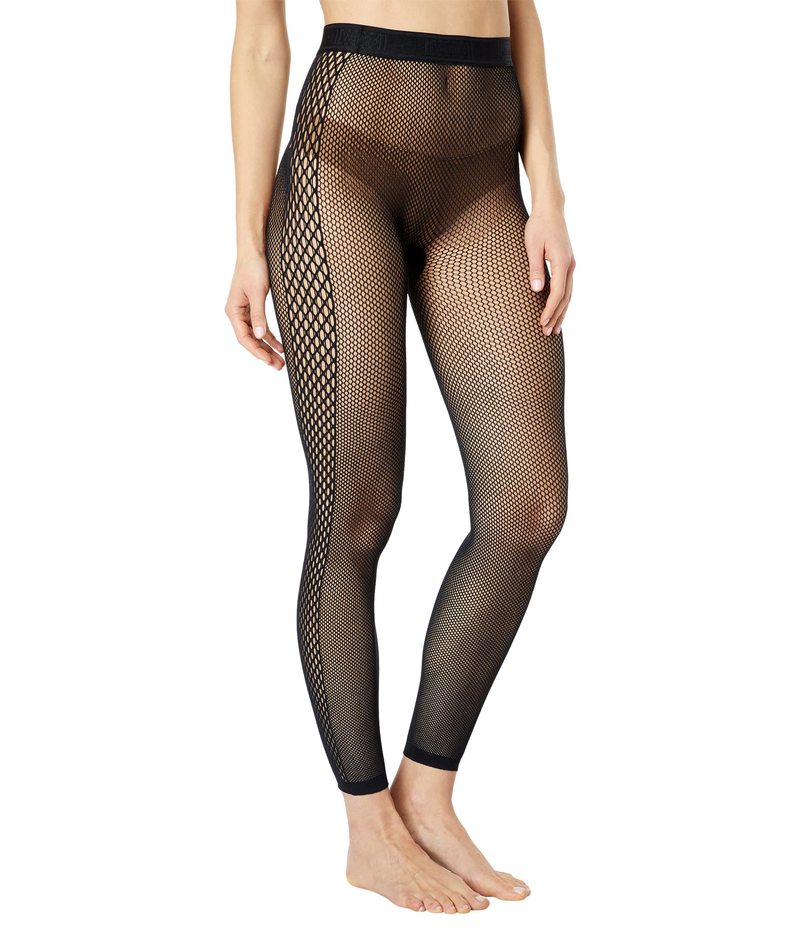 ウォルフォード レディース レギンス ボトムス Net Stripe Tights Leggings Black