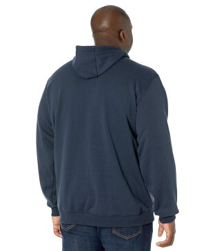 カーハート メンズ パーカー・スウェット アウター Big & Tall Midweight Signature Sleeve Logo Hooded Sweatshirt New Navy