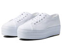 ケッズ レディース スニーカー シューズ Triple Up Canvas White(4)