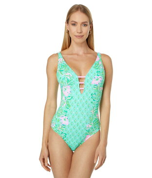 リリーピュリッツァー レディース 上下セット 水着 Jaspen One-Piece Surf Blue Oh Di