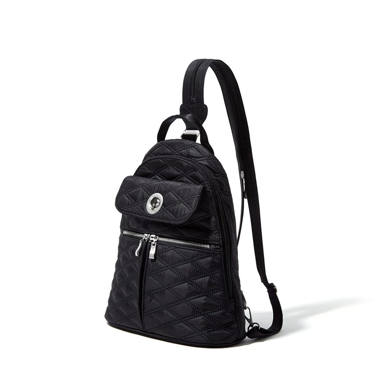 バッガリーニ レディース バックパック・リュックサック バッグ Naples Convertible Backpack Black Quilt