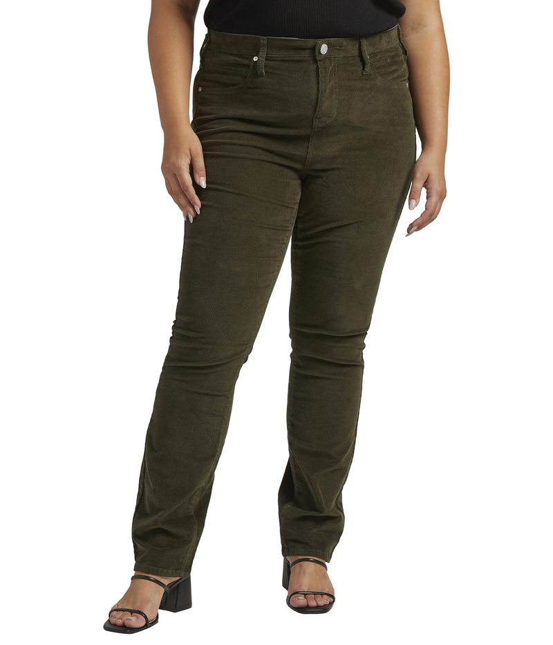 ジャグジーンズ レディース カジュアルパンツ ボトムス Plus Size Ruby Mid-Rise Straight Leg Pants Olive