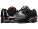 フローシャイム メンズ オックスフォード シューズ Sorrento Plain Toe Single Monk Strap Black Smooth