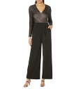 【送料無料】 カルバンクライン レディース ジャンプスーツ トップス Sequin Bodice Jumpsuit with Long Sleeves Black/Black