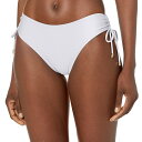 yz JoNC fB[X {gX̂  Women's Side Shirred Bikini Swimsuit Bottom Soft White