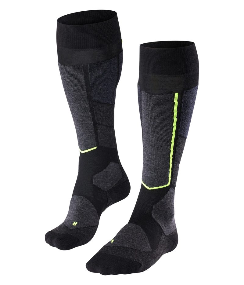 【送料無料】 ファルケ メンズ 靴下 アンダーウェア ST4 Wool Ski Tour Knee High Skiing Socks 1-Pair Black Mix