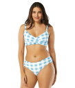 yz r[`nEX fB[X gbv̂  Summer Gingham Christa Wrap Bikini Top Beach Blue