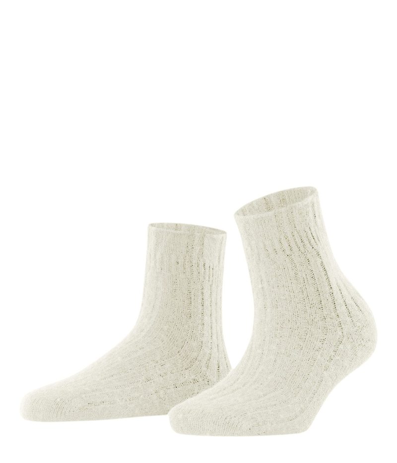 楽天ReVida 楽天市場店【送料無料】 ファルケ レディース 靴下 アンダーウェア Cashmere Blend Rib Bed Socks Off-White