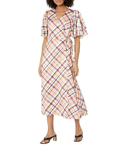 【送料無料】 リトルミストレス レディース ワンピース トップス Layered Sleeve Midi Wrap Dress Multi 【送料無料】 リトルミストレス レディース ワンピース トップス Layered Sleeve Midi Wrap Dress Multi