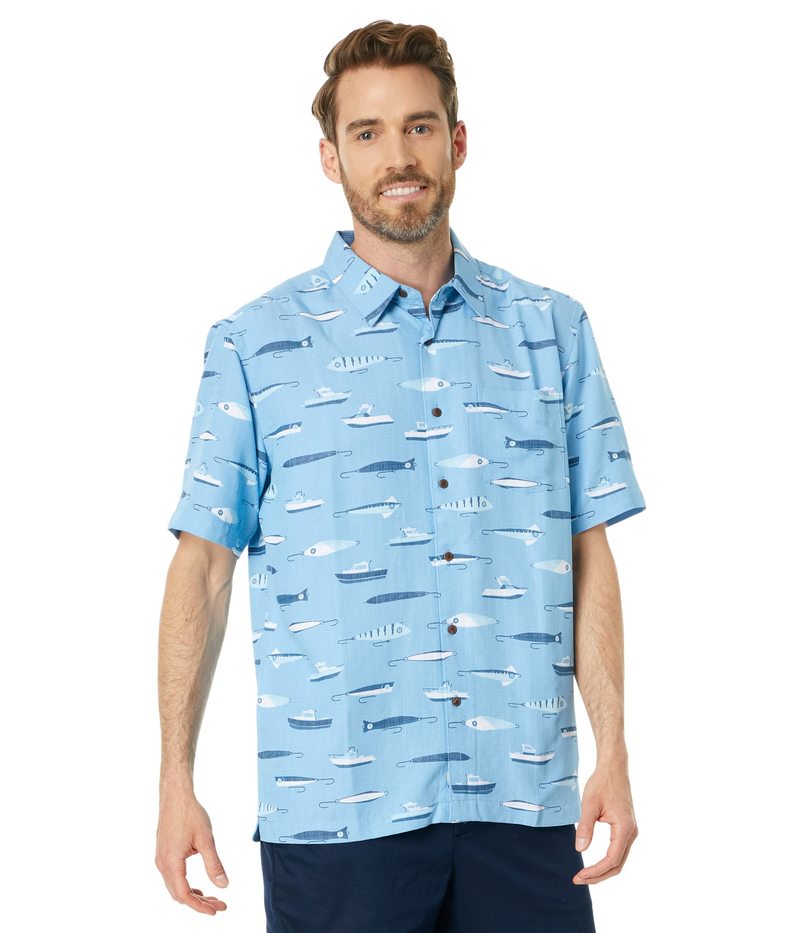 【送料無料】 クイックシルバー ウォーター マン メンズ シャツ トップス Drag Week Short Sleeve Shirt Dusk Blue Drag