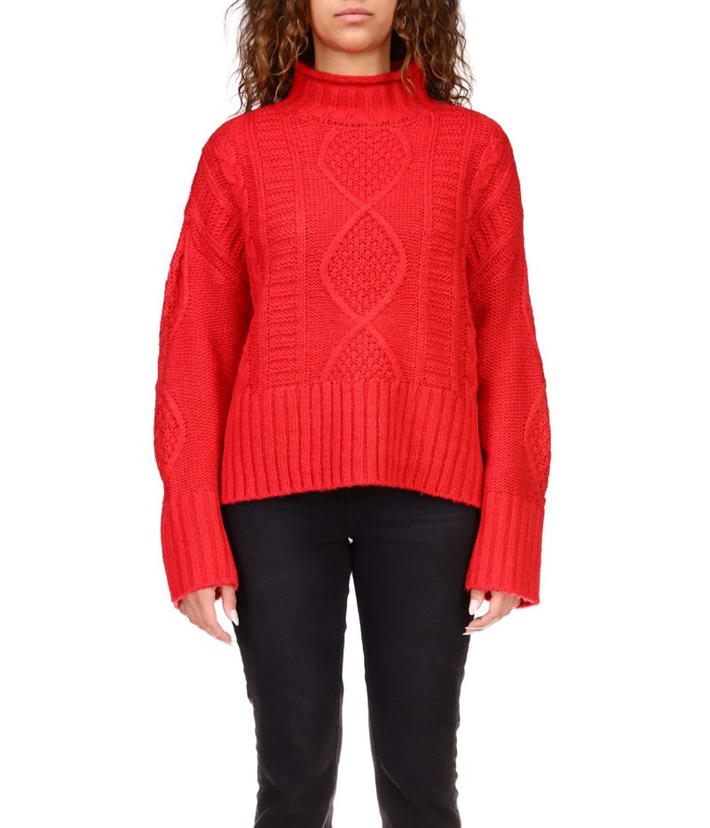 ̵ 󥯥奢꡼ ǥ ˥åȡ  Warm Up Cable Sweater Rouge