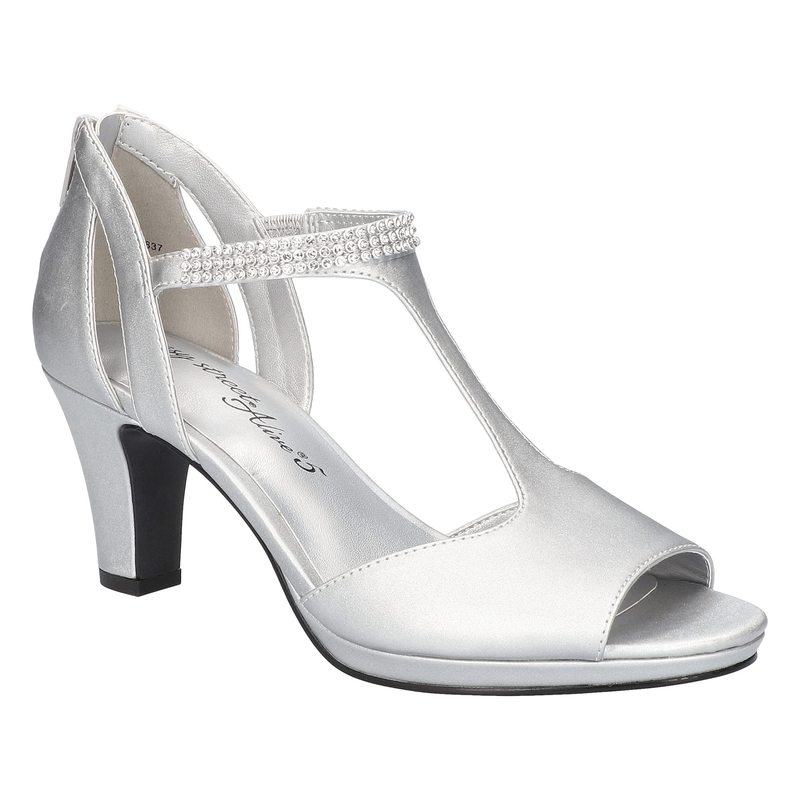 【送料無料】 イージーストリート レディース ヒール シューズ Flash Silver Satin