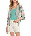 【送料無料】 ニックプラスゾーイ レディース ニット・セーター カーディガン アウター Summer Space Dye Cardigan Aqua Multi