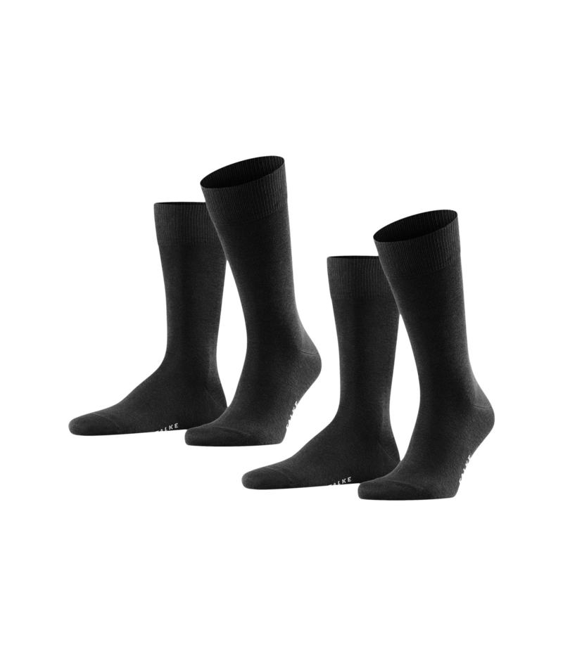 ファルケ メンズ 【送料無料】 ファルケ メンズ 靴下 アンダーウェア Happy 2-Pack Socks Black