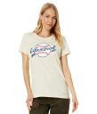 【送料無料】 ライフイズグッド レディース シャツ トップス Lig Ballyard Script Logo Short Sleeve Crusher Tee Putty White