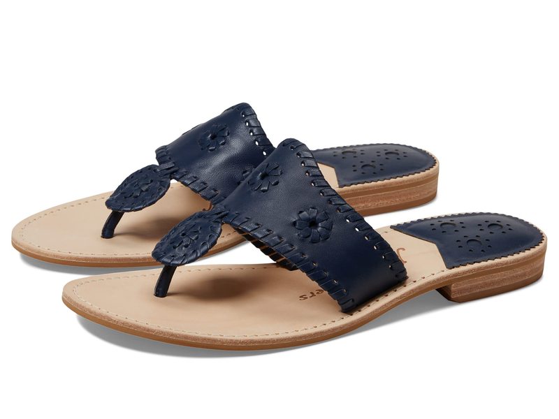 ジャックロジャース サンダル レディース 【送料無料】 ジャックロジャース レディース サンダル シューズ Jacks Flat Sandal Wide Midnight Navy/M