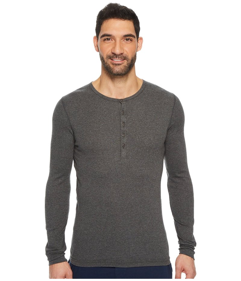 【送料無料】 ツーイグジスト メンズ シャツ トップス Essentials L/S Henley Charcoal