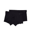 【送料無料】 ハンロ メンズ ボクサーパンツ アンダーウェア Cotton Essentials 2-Pack Boxer Brief Black 1