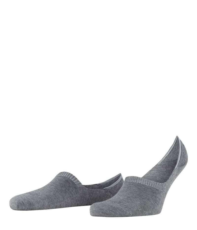 楽天ReVida 楽天市場店【送料無料】 ファルケ メンズ 靴下 アンダーウェア Step High Cut No Show Socks Light Grey Mela