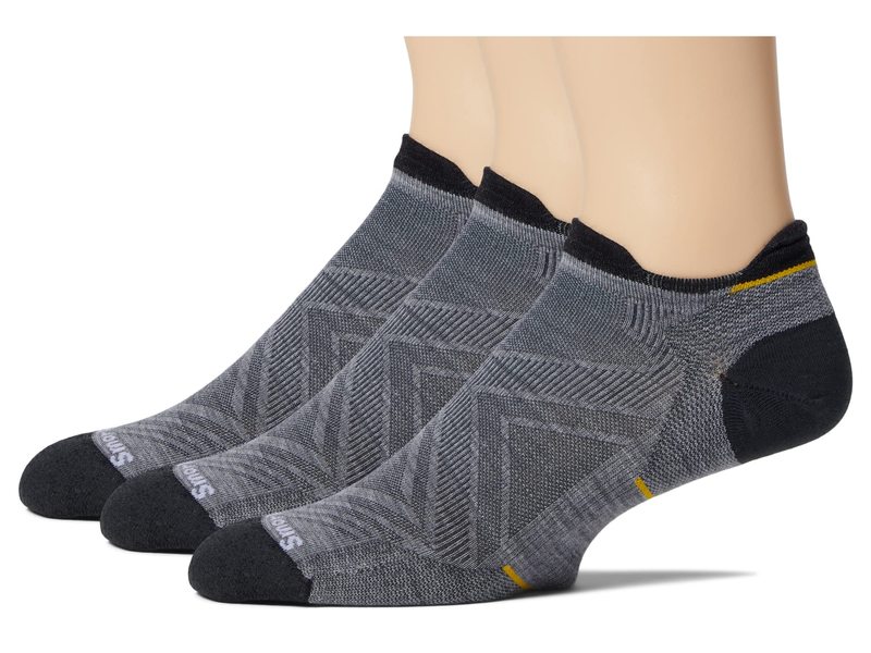  スマートウール メンズ 靴下 アンダーウェア Run Zero Cushion Low Ankle Socks 3-Pack Light Gray