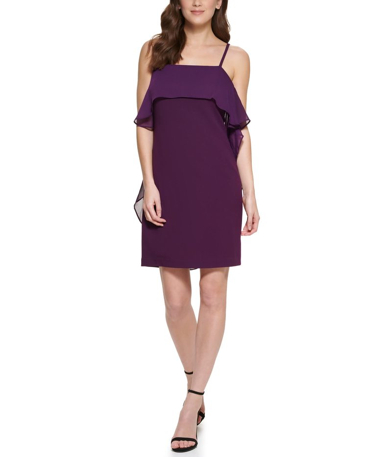 【送料無料】 ダナ キャラン ニューヨーク レディース ワンピース トップス Strappy Sheath Dress Wine