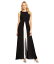 ̵ ɥꥢ ѥڥ ǥ ץ ȥåץ Sleeveless Stretch Crepe Jumpsuit with Chiffon Overlay Black Ivory