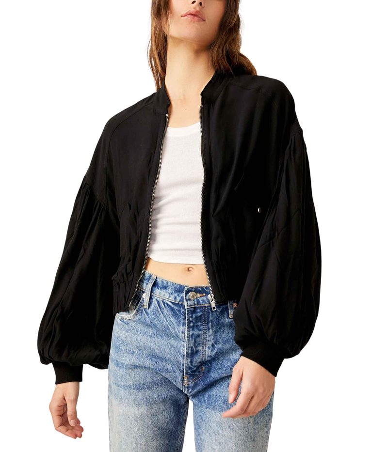 フリーピープル 【送料無料】 フリーピープル レディース コート アウター On Pointe Bomber Black