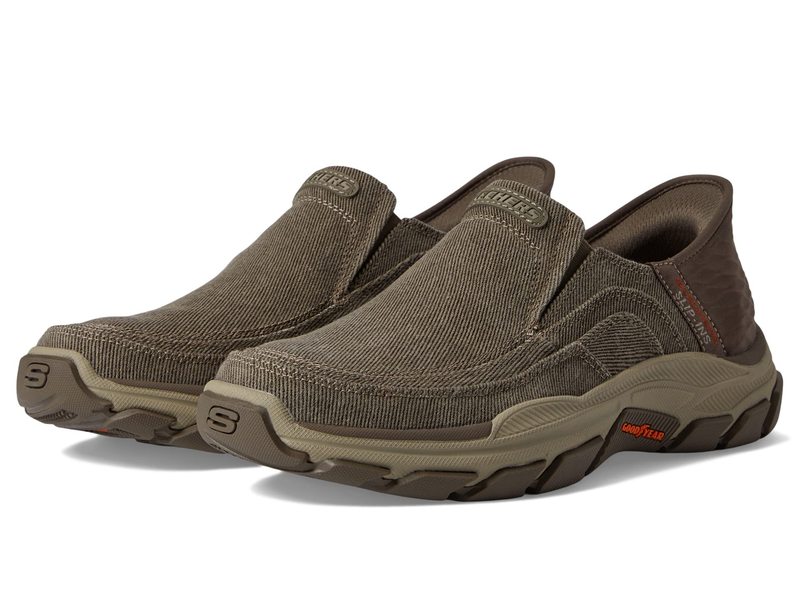 スケッチャーズ メンズ シューズ スニーカー SKECHERS Respected Holmgren Hands Free Slip-Ins Taupe トープ