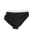 【送料無料】 ハンロ メンズ ブリーフパンツ アンダーウェア Cotton Essentials 2-Pack Brief Black