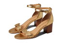 【送料無料】 ジャックロジャース レディース ヒール シューズ Lauren Ankle Strap Mid Heel Gold/Gold