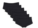 【送料無料】 パクト レディース パンツ アンダーウェア Boyshorts 6-Pack Black