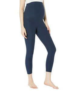 ̵ ӥɥ襬 ǥ 奢ѥ ܥȥॹ Maternity Empire Waisted Spacedye Capri Leggings Nocturnal Navy