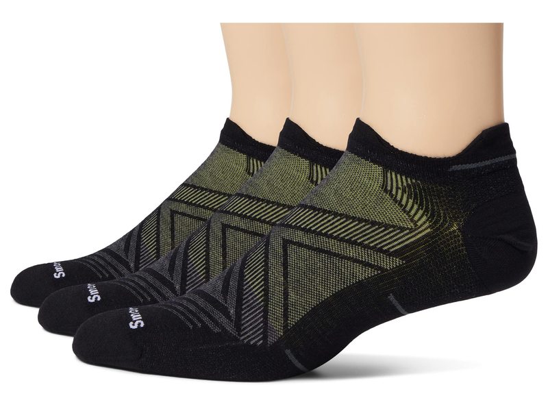 楽天ReVida 楽天市場店【送料無料】 スマートウール メンズ 靴下 アンダーウェア Run Zero Cushion Low Ankle Socks 3-Pack Black