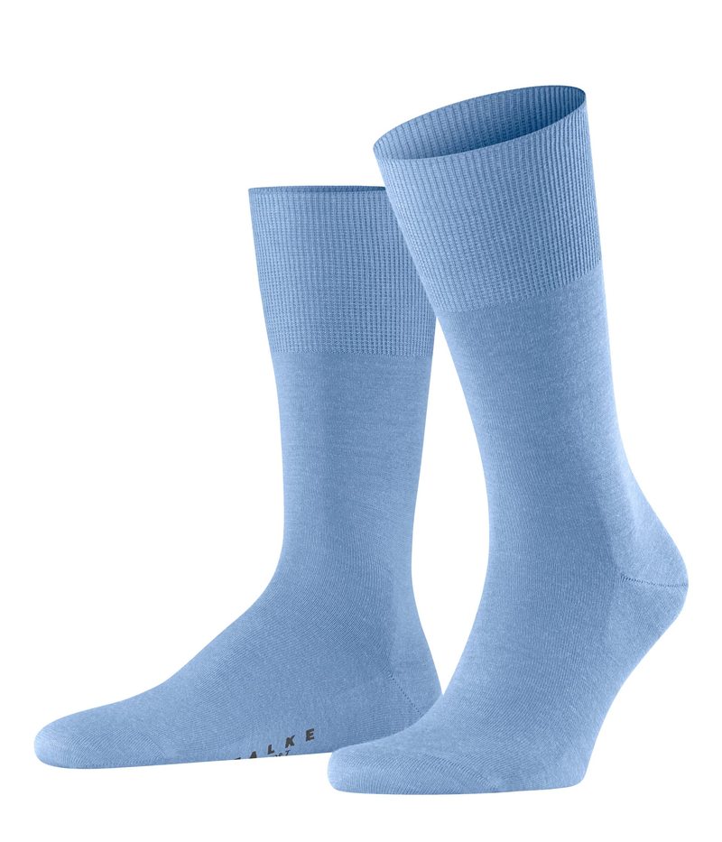 ファルケ メンズ 【送料無料】 ファルケ メンズ 靴下 アンダーウェア Merino Airport Crew Socks with Cotton Lining Cornflower Blue