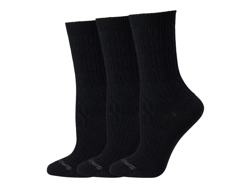 yz X}[gE[ fB[X C A_[EFA Everyday Cable Crew Socks 3-Pack Black
