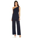 【送料無料】 アドリアナ パペル レディース ジャンプスーツ トップス One Shoulder Stretch Jersey Jumpsuit with Beaded Trim Midnight