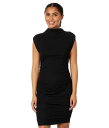 【送料無料】 マイケルスターズ レディース ワンピース トップス Gia Mock Neck Powershoulder Dress Black(4)