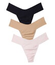 【送料無料】 ハンキーパンキー レディース パンツ アンダーウェア BreatheSoft Natural Rise 3-Pack Black/Taupe/Bl...